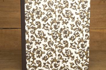 Printed folder, noble design brown-gold